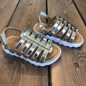 Silver girls sandals